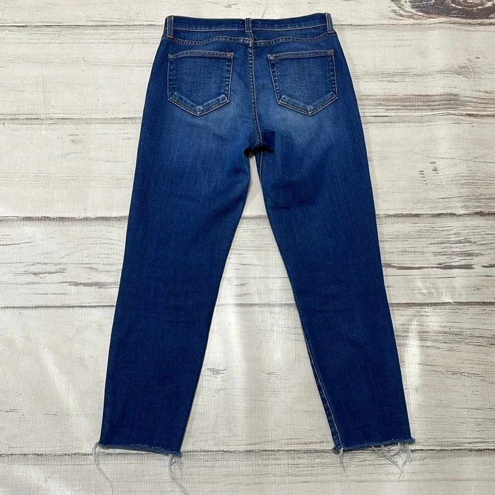 L'agence Jeans Women's 27 Blue Faded Denim Straight Medium Wash Cropped - Picture 8 of 12